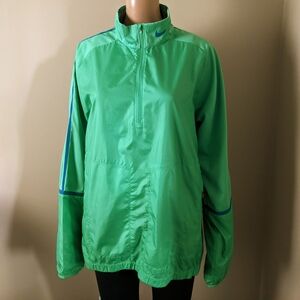 Nike Golf 1/4 Zip Green Windbreaker Jacket, Men's Medium